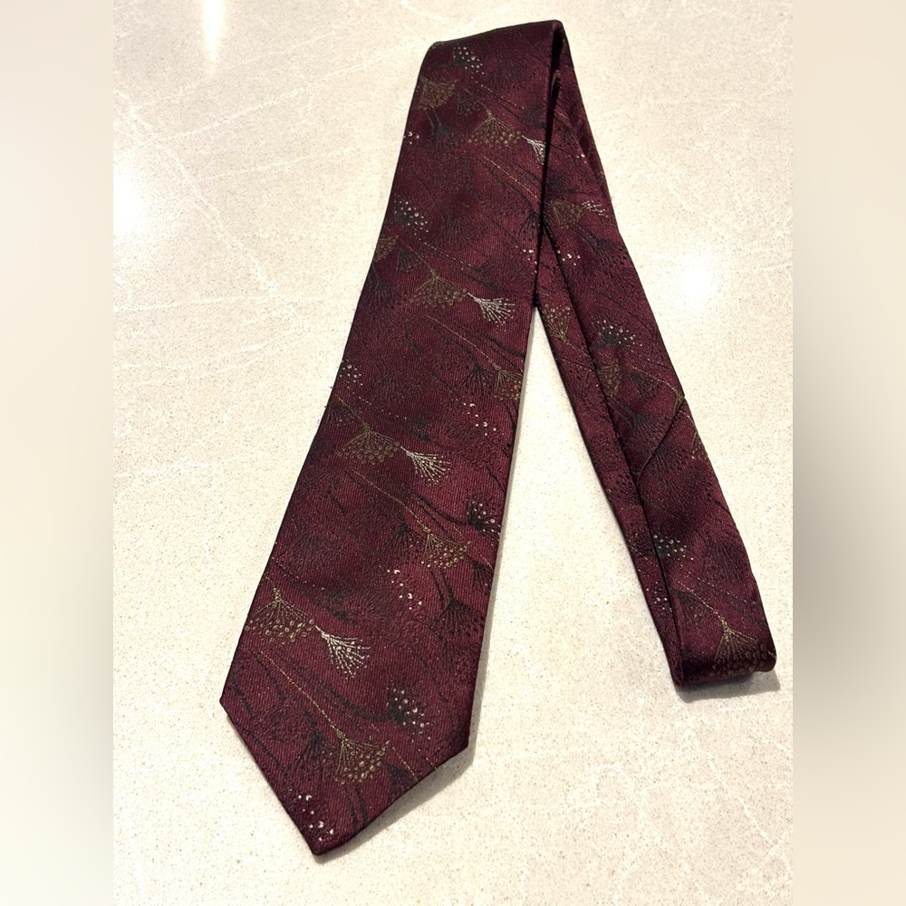 Leo Chevalier Vintage Burgundy Tie Made in Canada